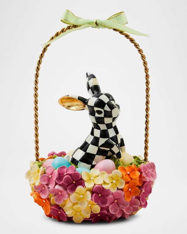 Calico Hydrangea Bunny Basket